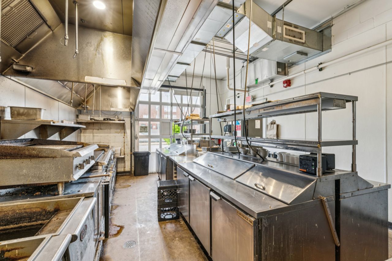 Kitchen at historic commercial property at 4175 Shaw Blvd in St. Louis Missouri