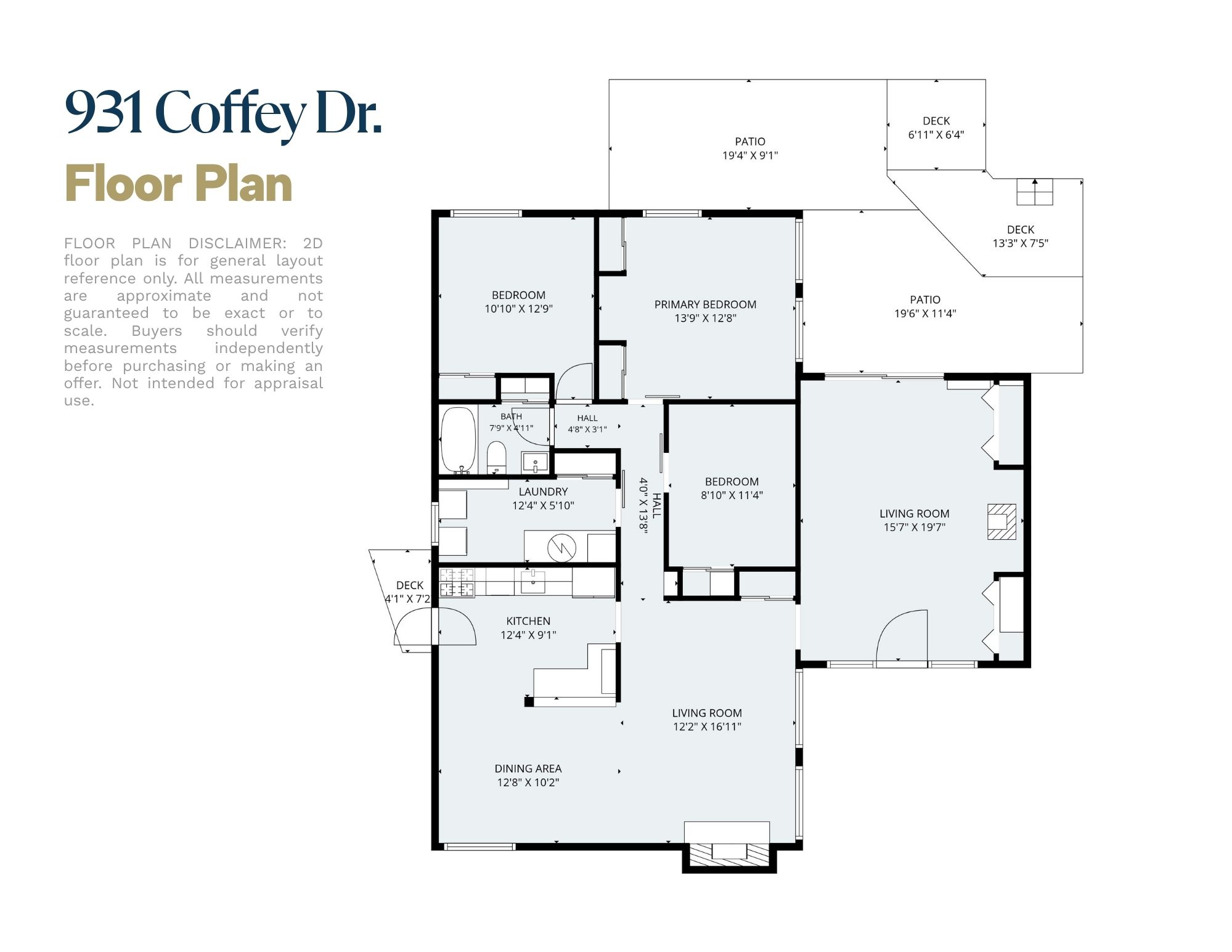 931 Coffey Drive Floorplan