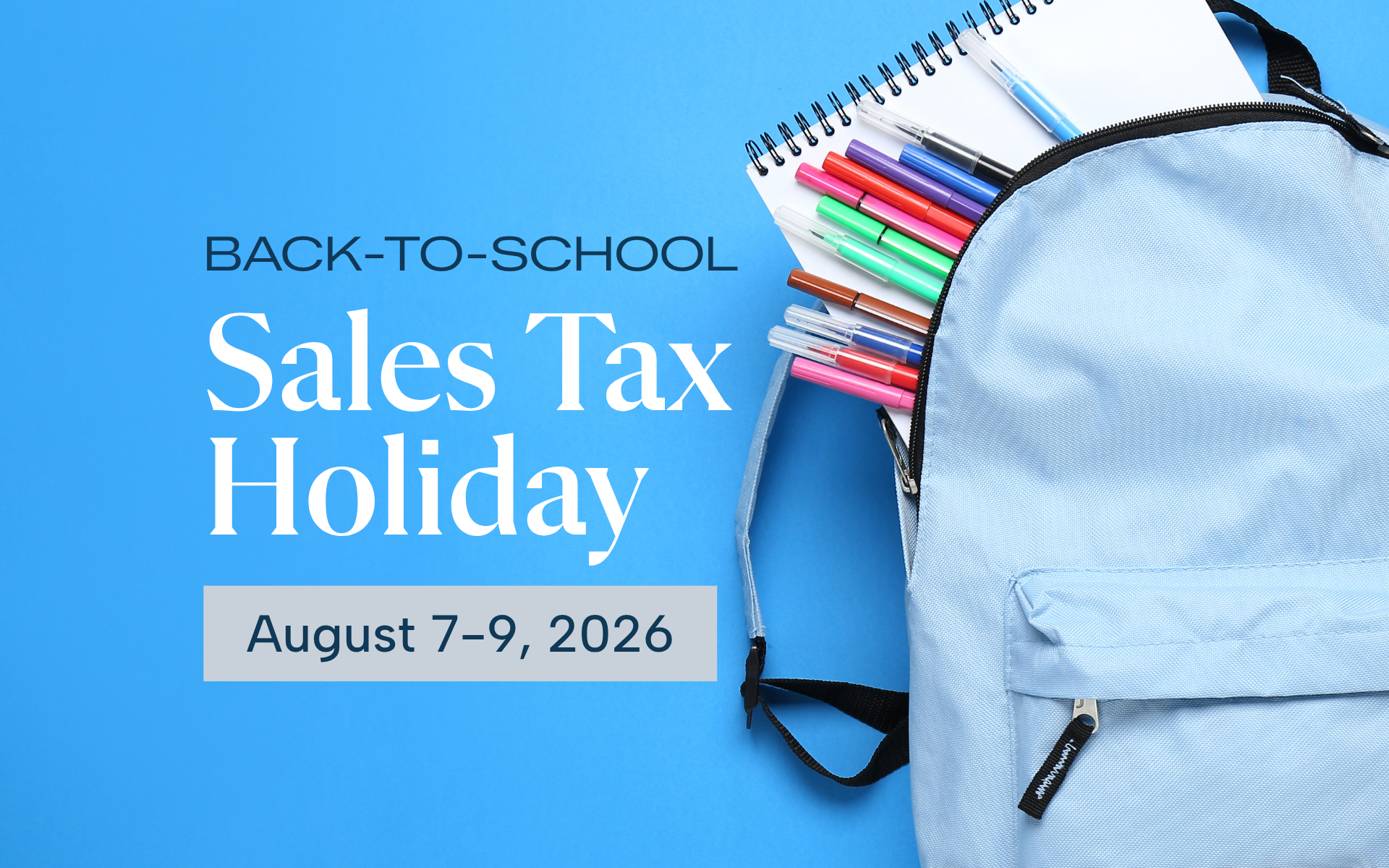 back to school sales tax holiday 2026