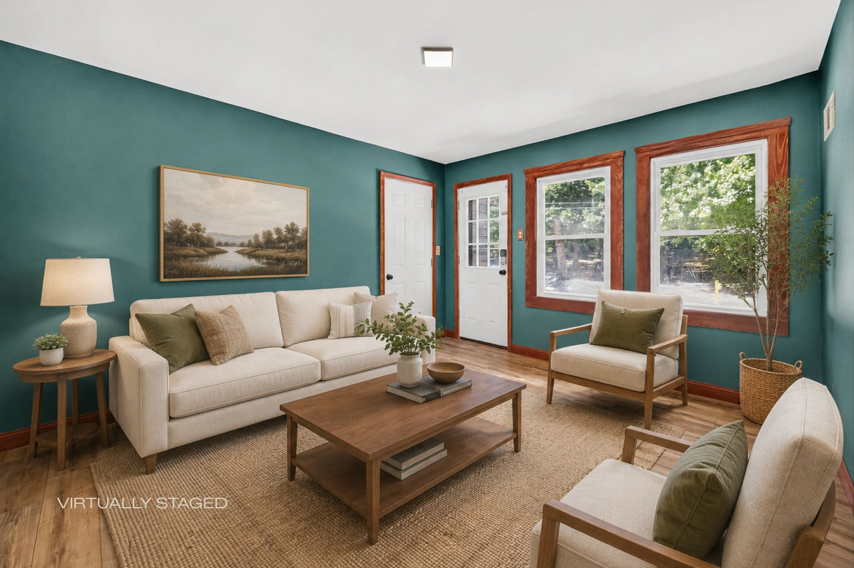 310 Cliff Cave Road Living Room Virtually Staged