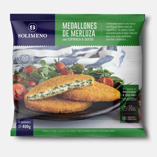 (Espinaca y Queso Bolsas) - Caja 4.8 Kgs (12 bolsas x 400 grs.)