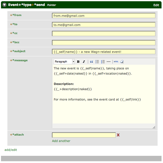 image of email form