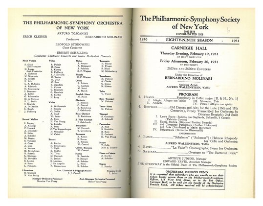 Maurice Decruck NY Philharmonic Program