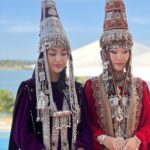 Fashion show with traditional clothes from Kazakhstan