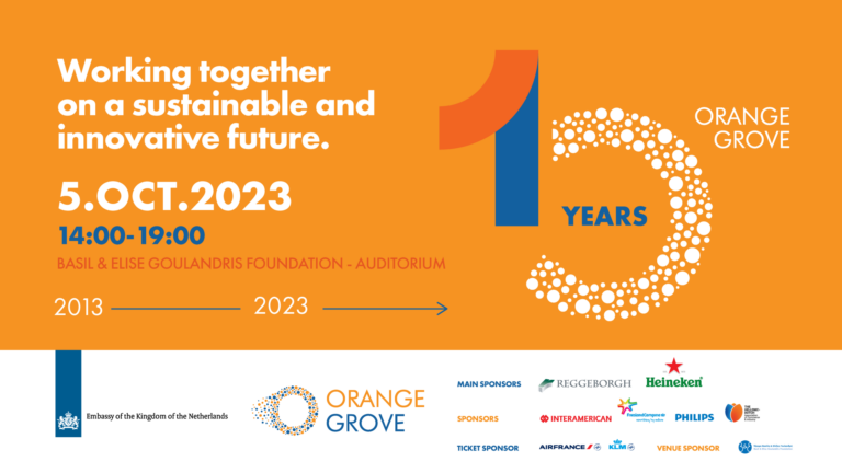 Orange Grove is celebrating its 10th anniversary and is under the patronage of the Dutch Embassy in Athens.