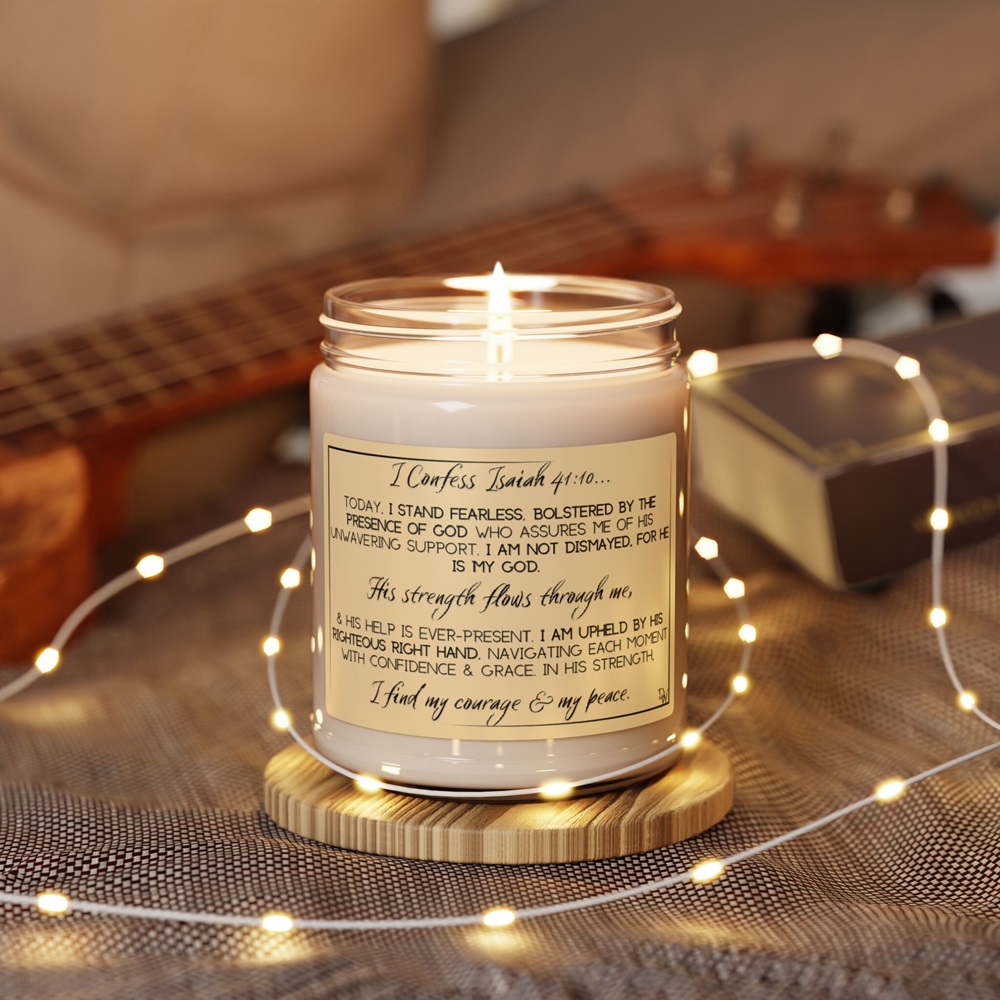 scented candles with inspirational sayings