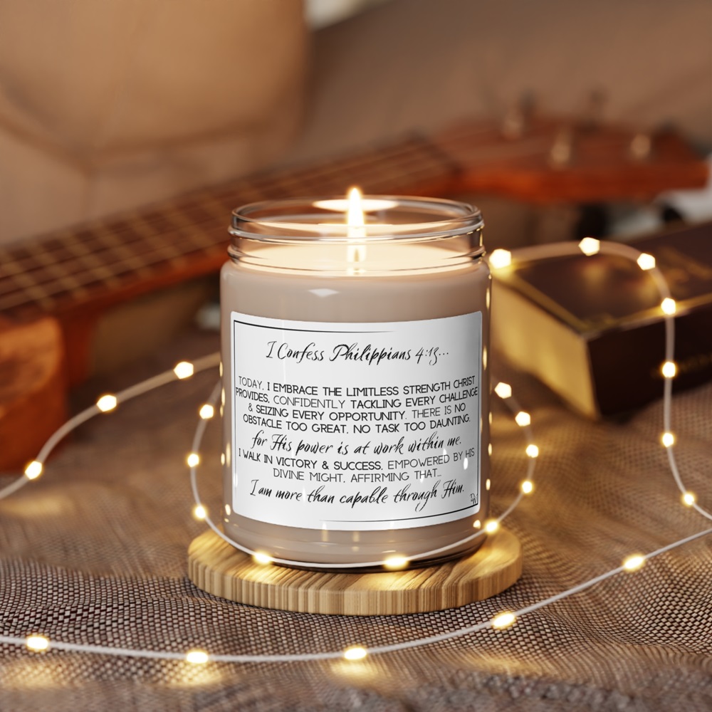 candles with inspirational sayings