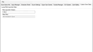 The `Custom Save Data` tab.