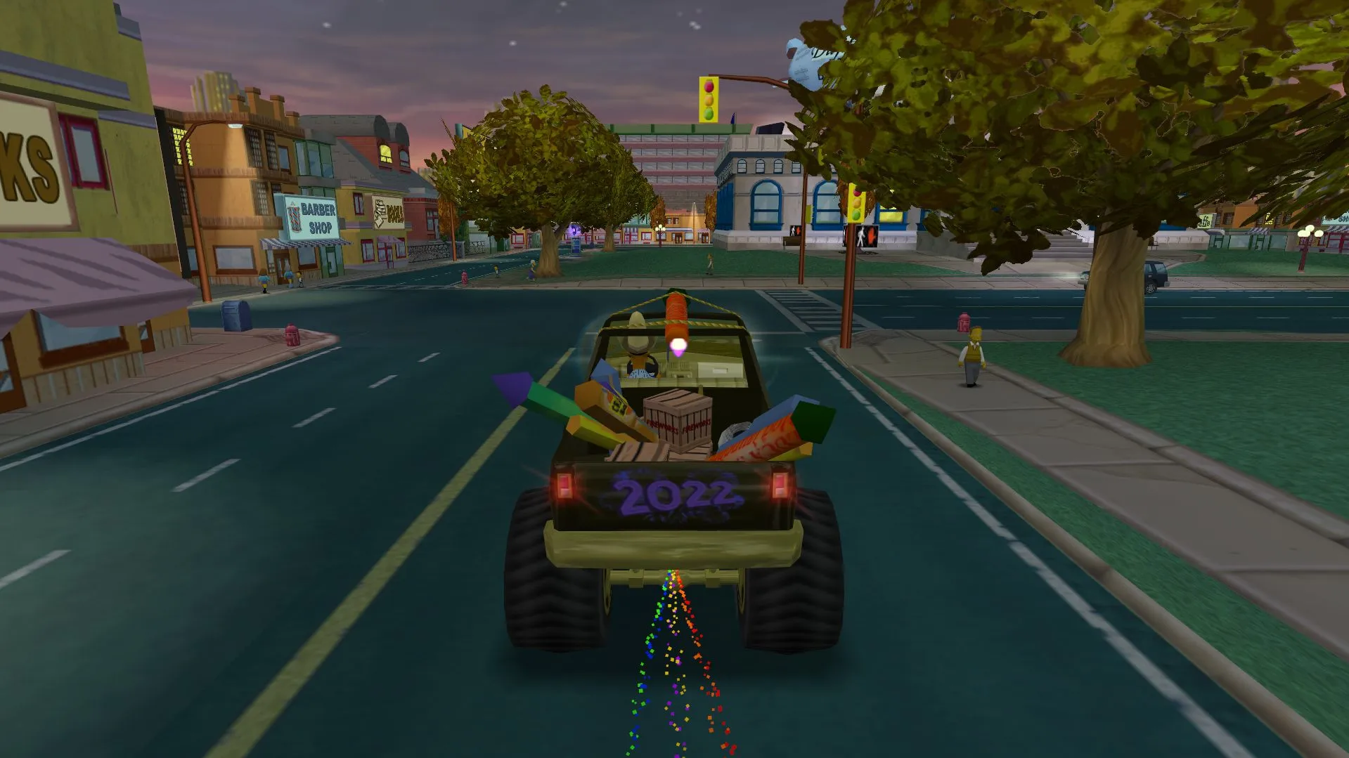 Apu driving the New Years 2022 Monster Truck.