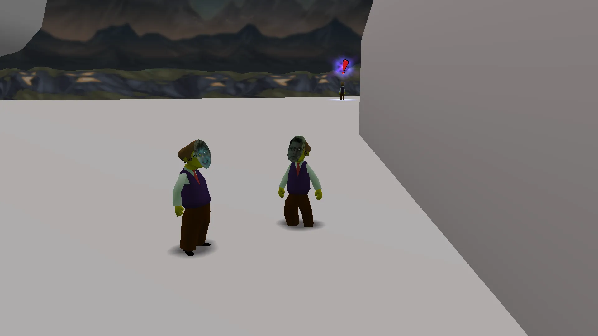 Kenny and Loren on the giant toilet.