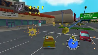 Moe collecting parts around the Entertainment District.