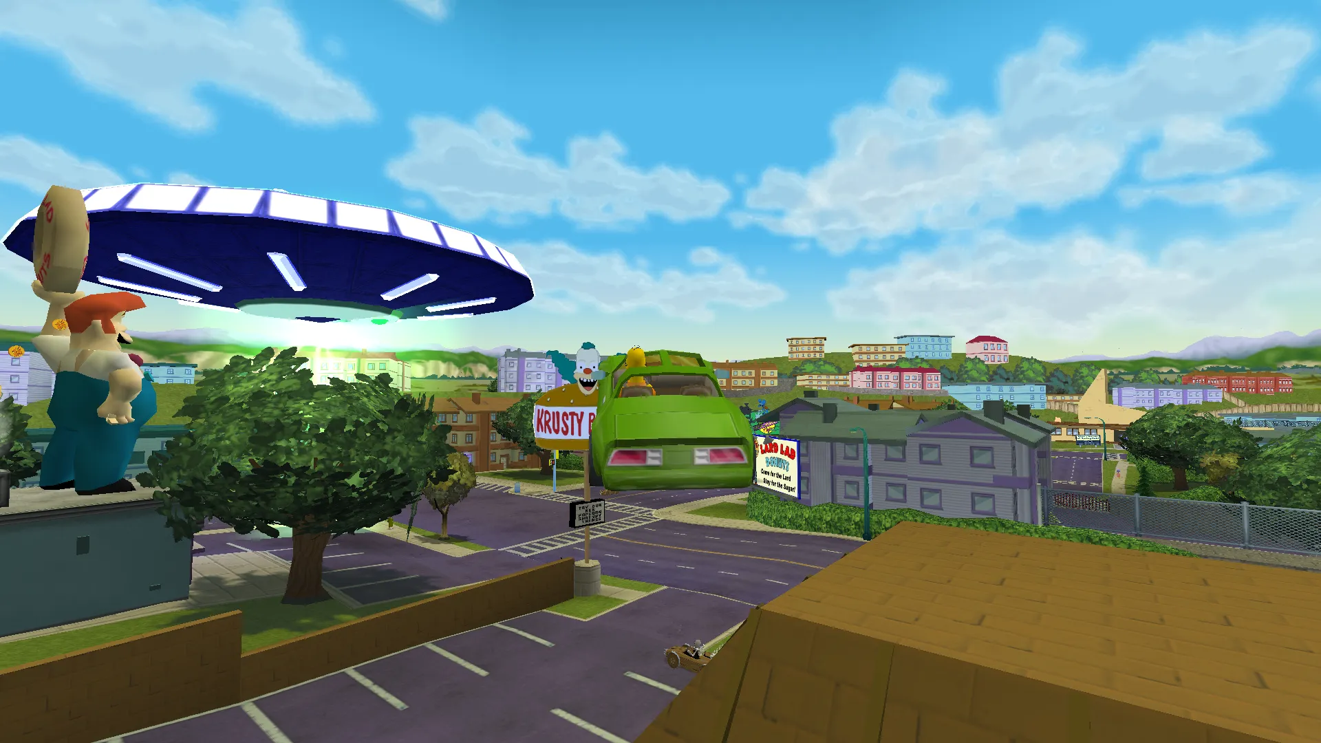 A UFO in front of Lard Lads