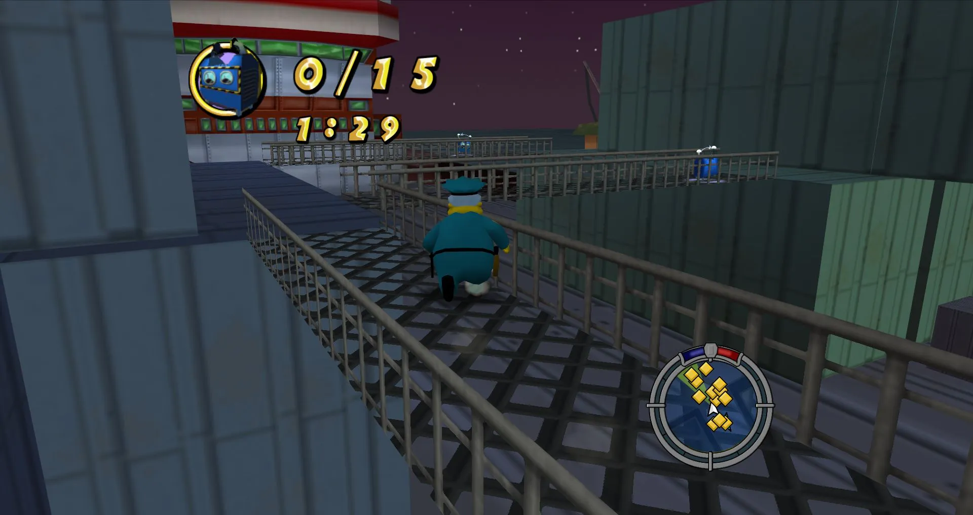 Wiggum sneaking around the Sea Spanker.