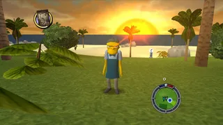 Moe standing amongst the foliage.