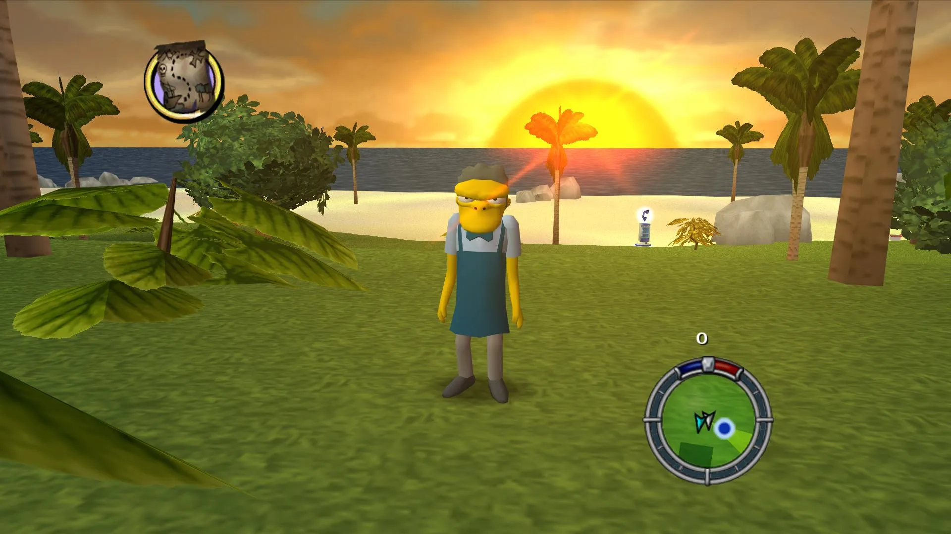 Moe standing amongst the foliage.