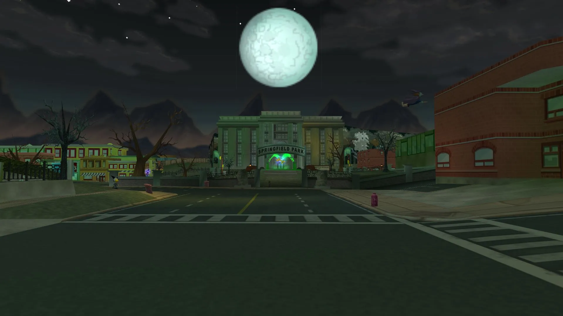 An extra spooky view of the Springfield Park.