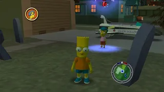 Bart standing outside the Simpson's house.