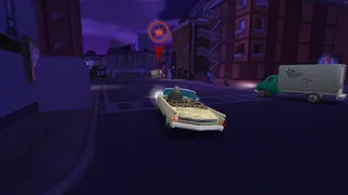 Fat Tony chasing a truck