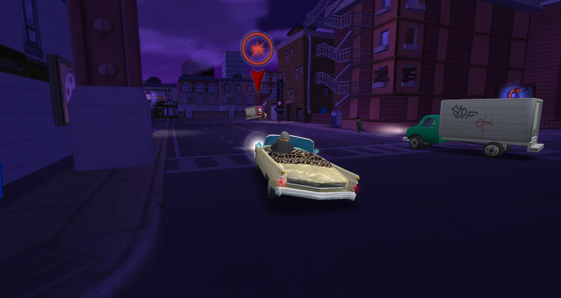 Fat Tony chasing a truck