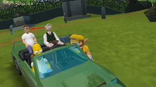 Homer, Wallace, Hank Hill and Wario