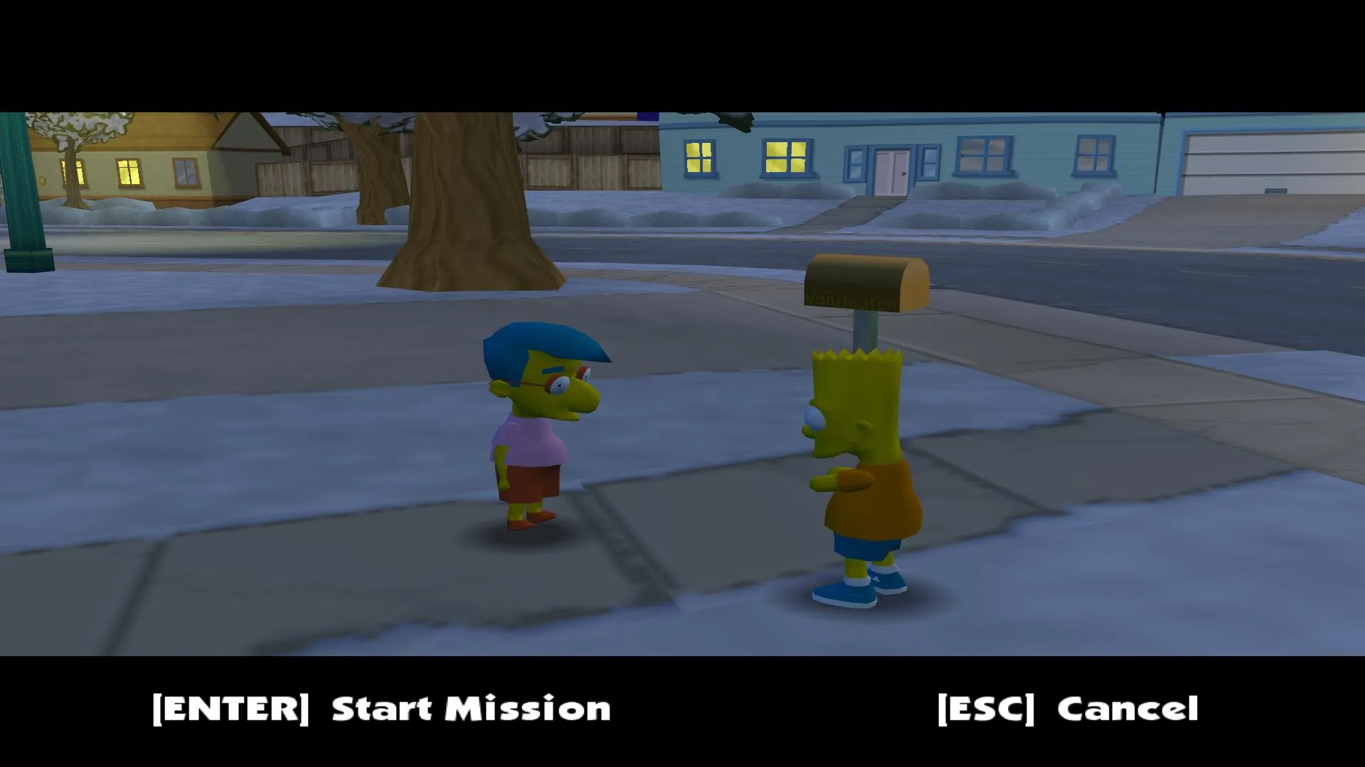 Bart is talking to Milhouse