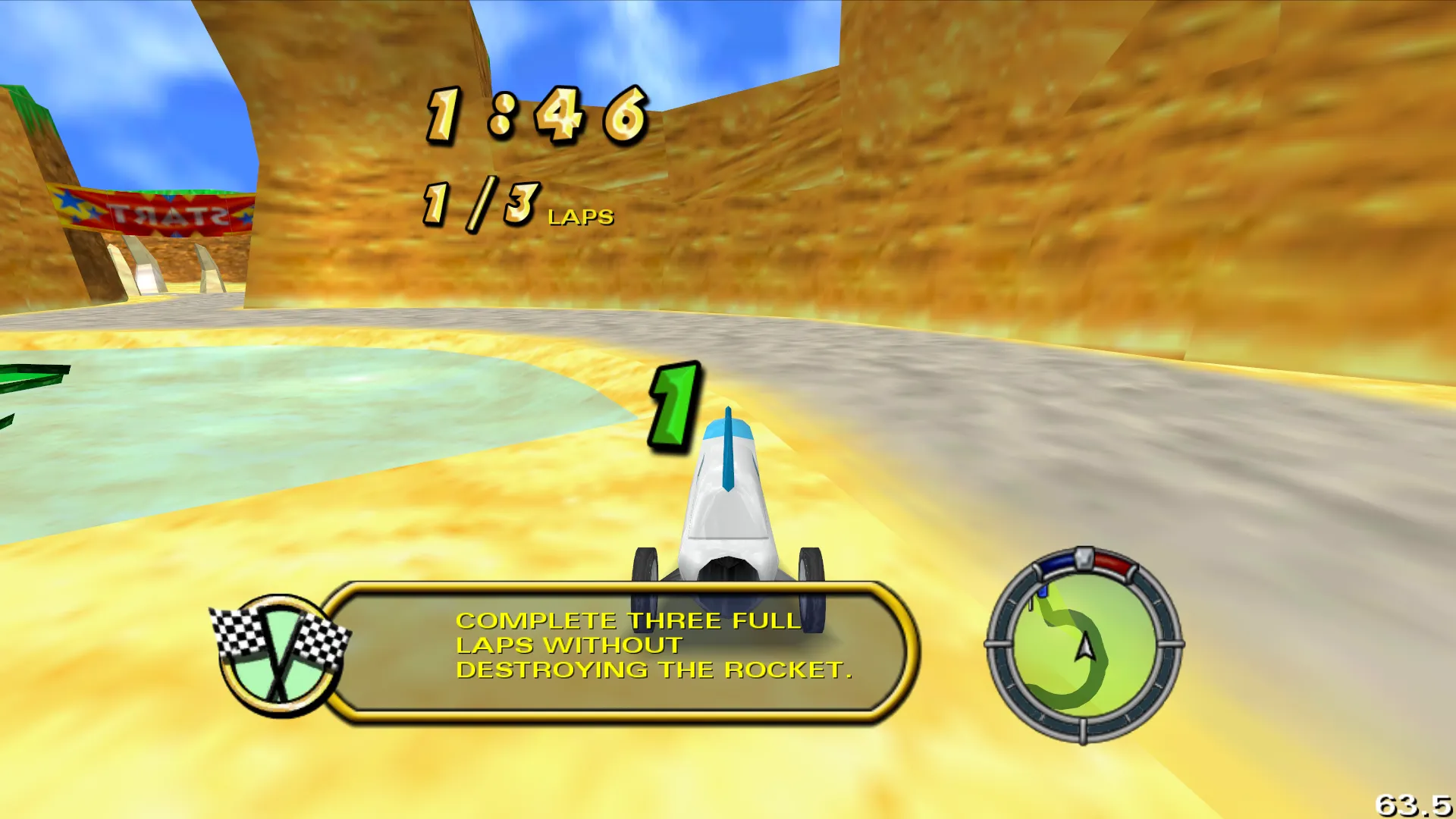 The start of the "Dino Rage!" mission