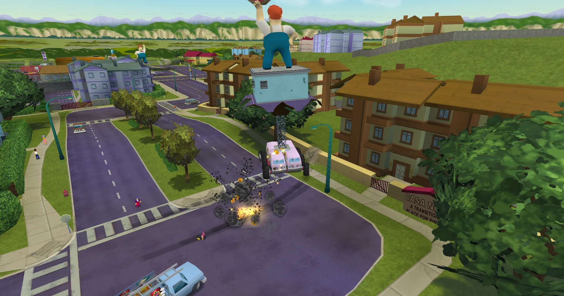 Lard Tooth having just blown up a school bus in near the Casa Nova.