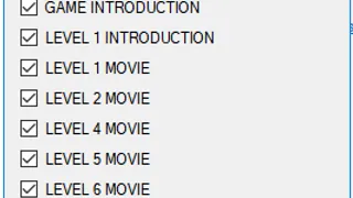 The checklist of enabled movies in Mod Settings.