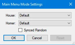The mod settings.