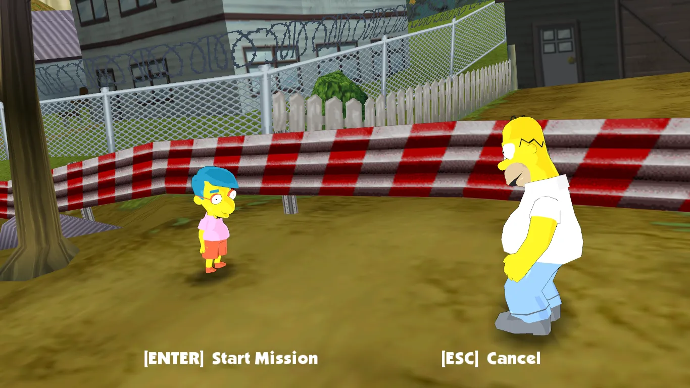 Homer talking to Milhouse