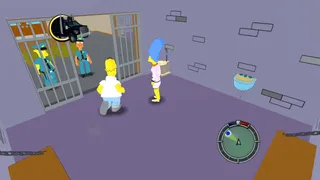 Homer and Marge in the cell