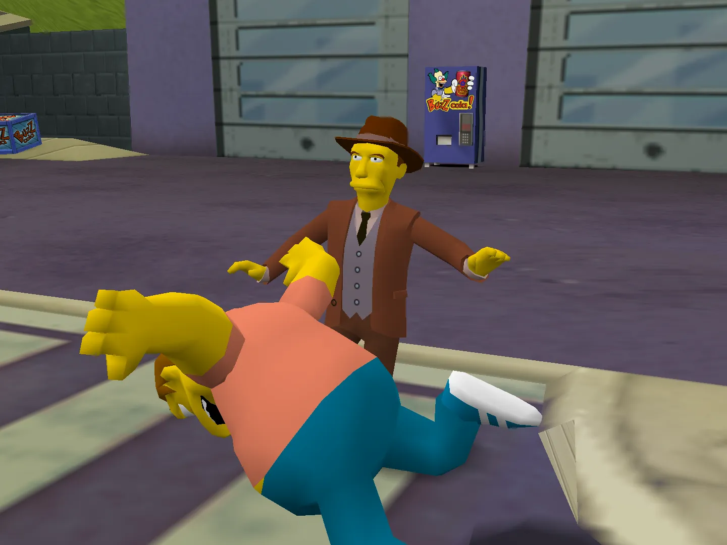 Rex Banner continuing his "interrogation" of Barney Gumble.