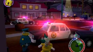 krusty running from cops