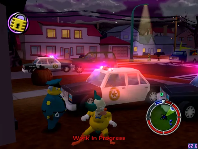 krusty running from cops