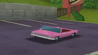 The front of the bouncy sedan