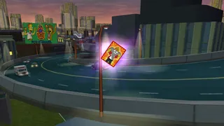 The Ganesh Costume card floating in the air near the Matlock Expressway.