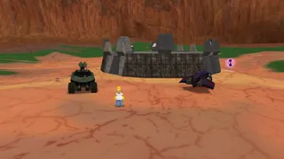 Homer at the blue base with a Warthog and Ghost in view