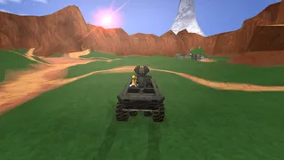 Homer in the Warthog looking at the view