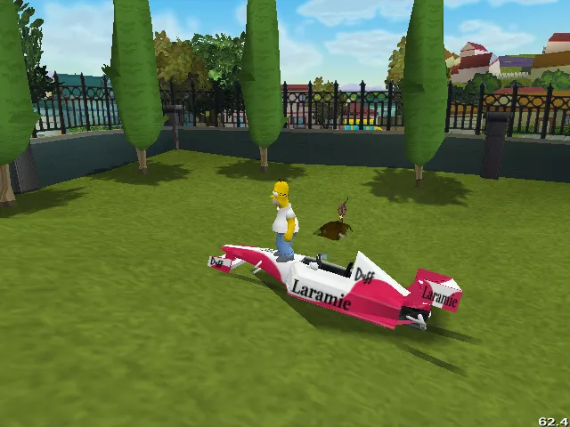 Open Wheel Race Car without wheels.