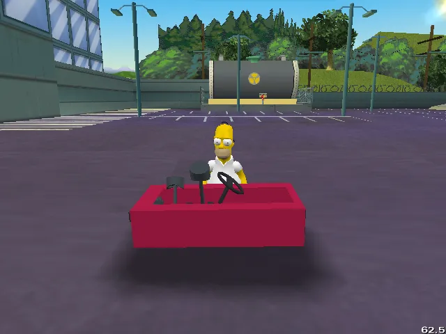 Red Brick Car without wheels.