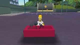 Red Brick Car without wheels.