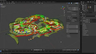 Level 1 imported into Blender.
