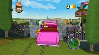 Homer doing a Jump in the Family Sedan