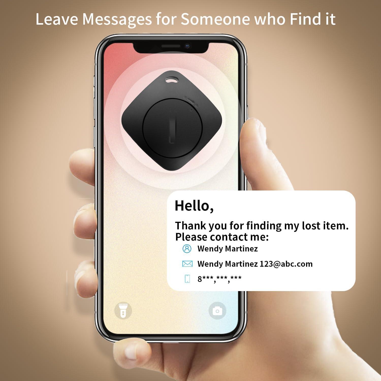 Air Tags- 2 Pack Key Finder Bluetooth Item Tracker Work with Apple Find My IP67 Waterproof, Privacy Protection, Anti Lost Notification, Item Locator for Keys, Pets, Bags, Suitcase and More iOS Only