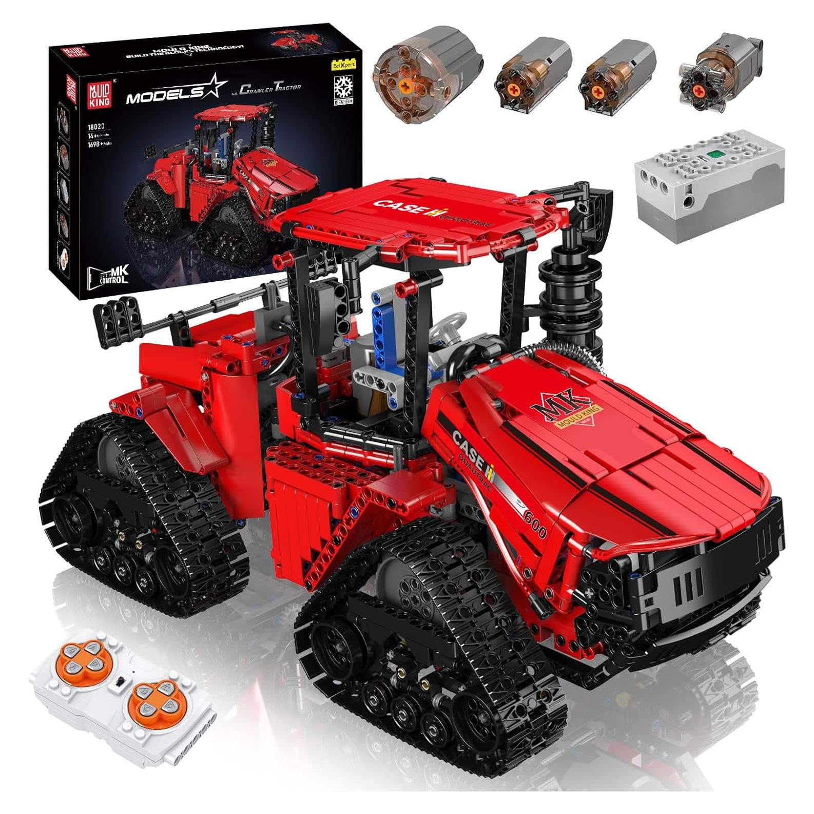 Tractor de Orugas Mould King 1698 Piezas 4x4 para Construcción