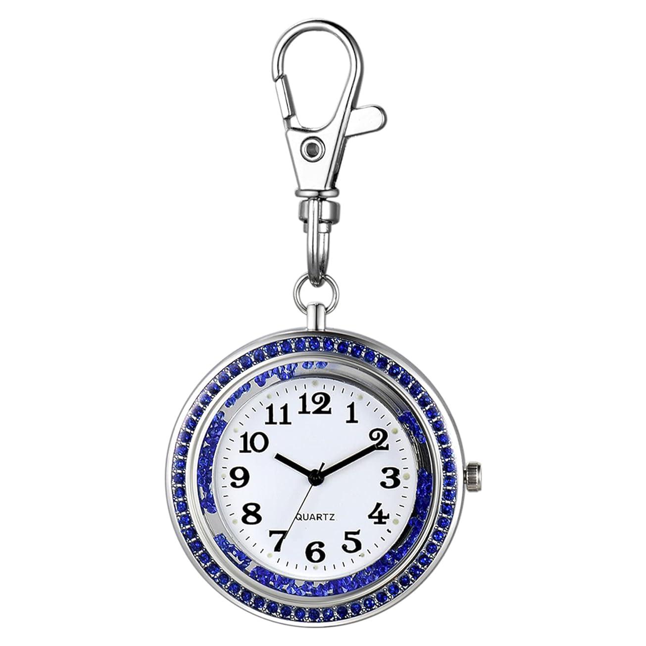 Reloj de Llavero JewelryWe con Rhinestones y Clip