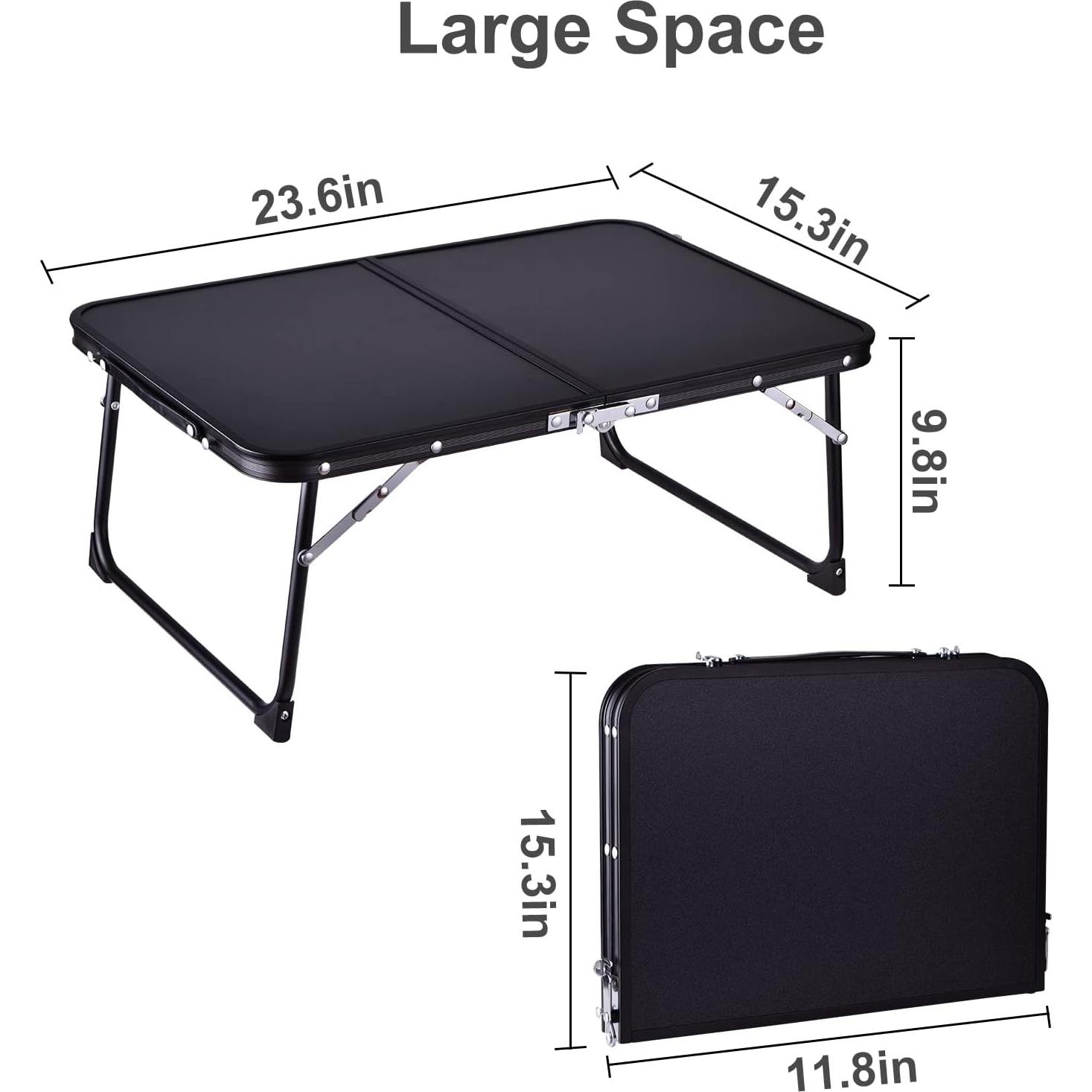 Mesa de Laptop Plegable CHEERWELL Negra 38.86x29.97cm