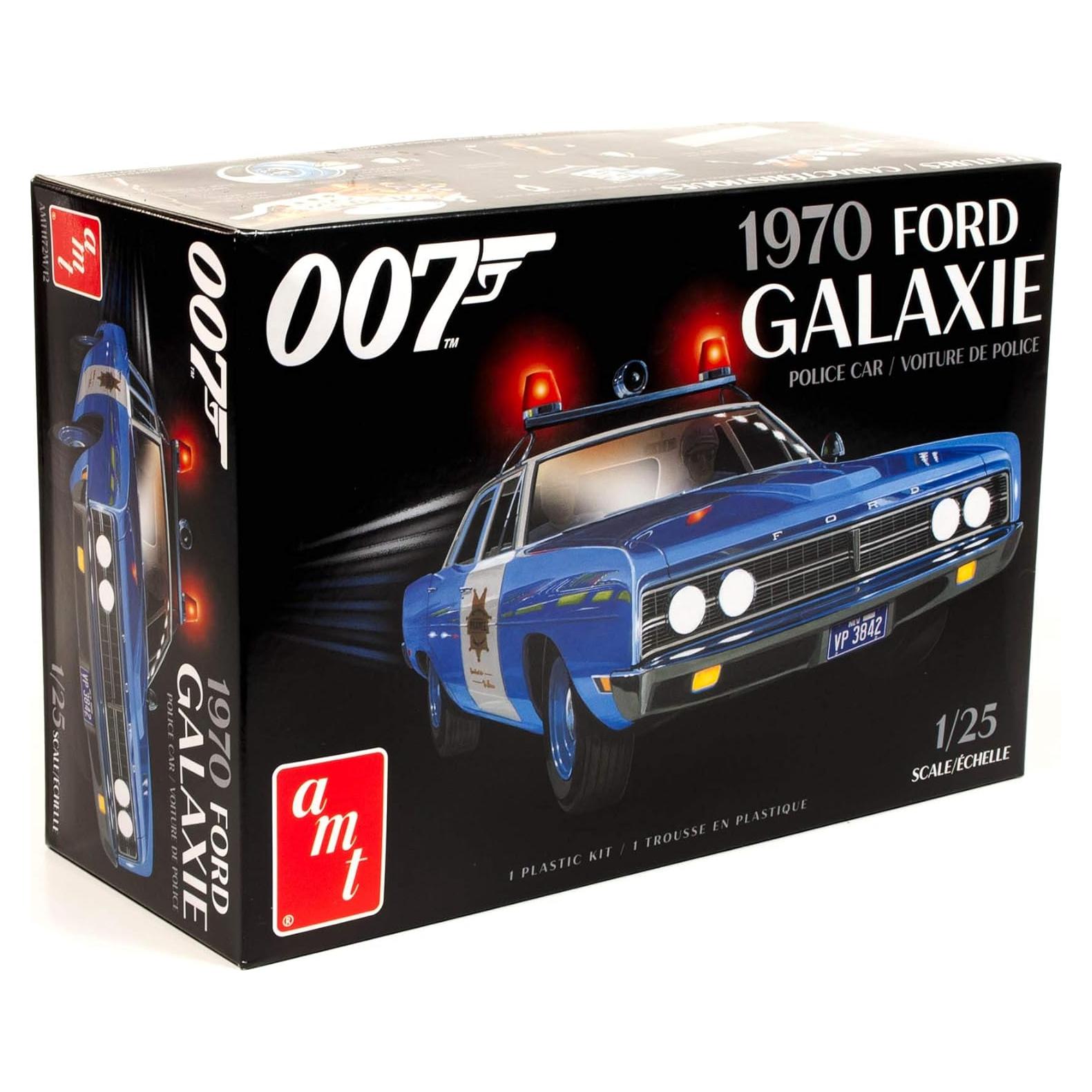 Coche de Policía Ford Galaxie 1970 AMT Modelo 1/25 Azul