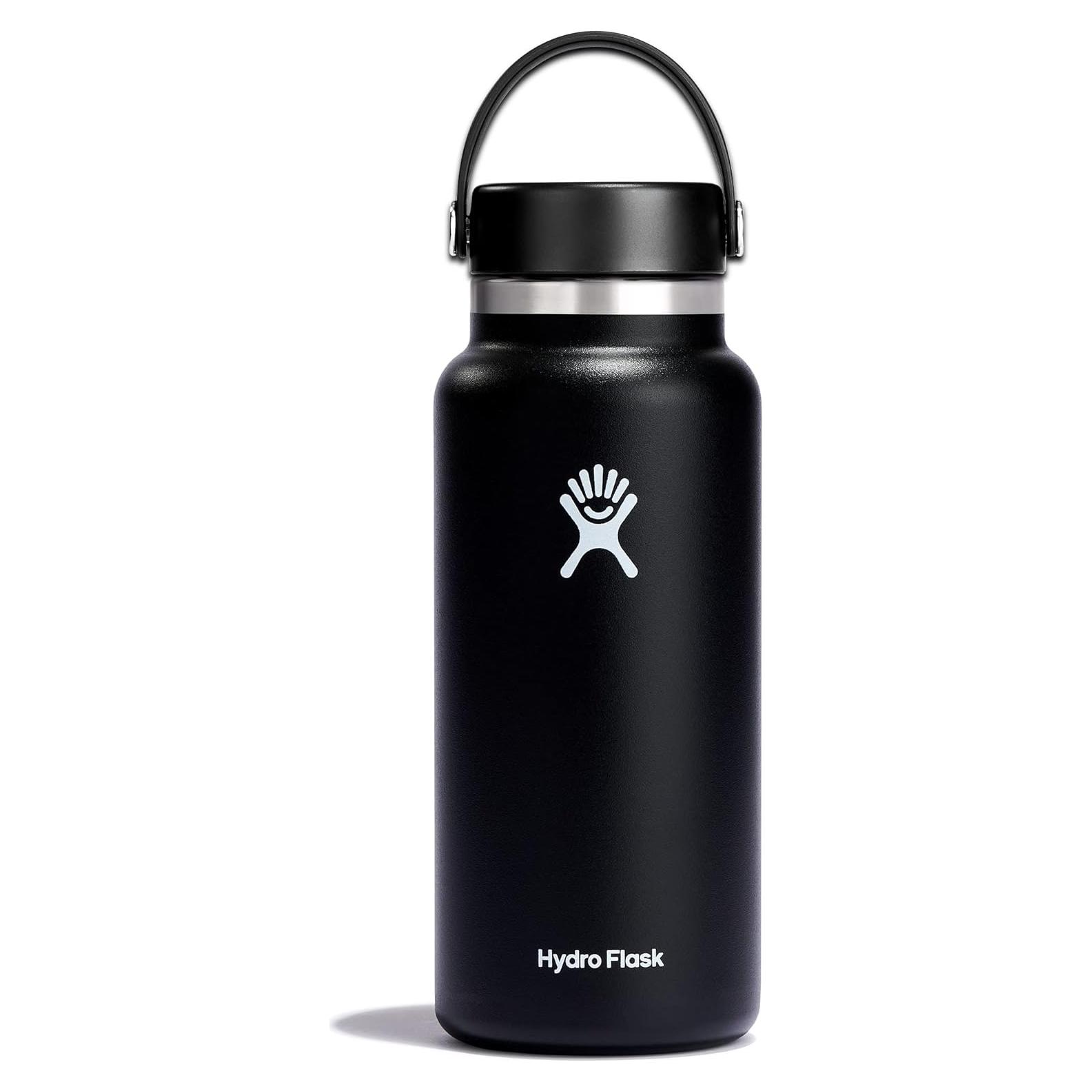Botella de agua Hydro Flask 32 oz acero inoxidable negra