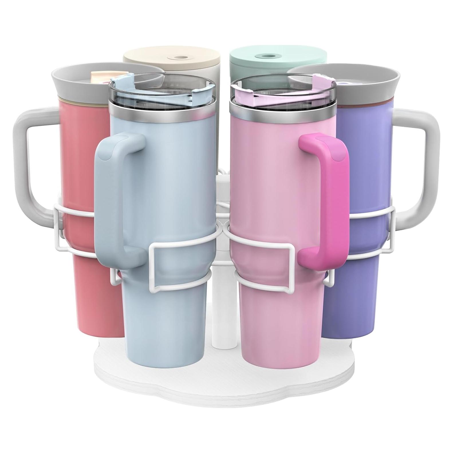 Organizador de Tazas Housolution 40 oz Soporte Rotativo Blanco